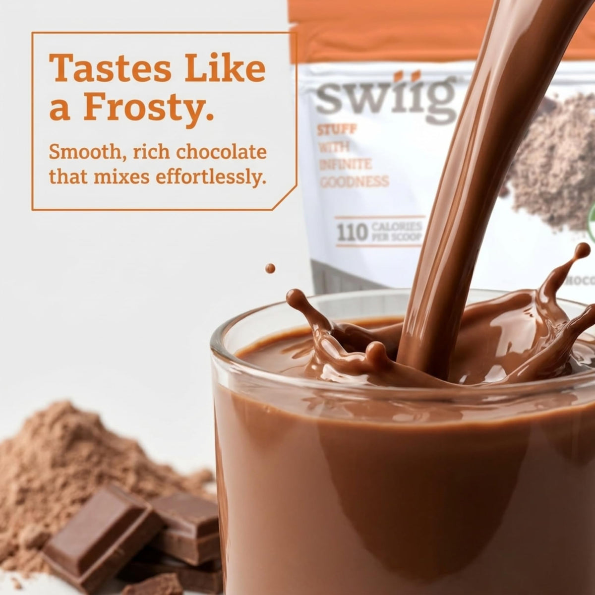 swiig Whey Matrix Protein Powder Chocolate - 2.2 lb - image 3