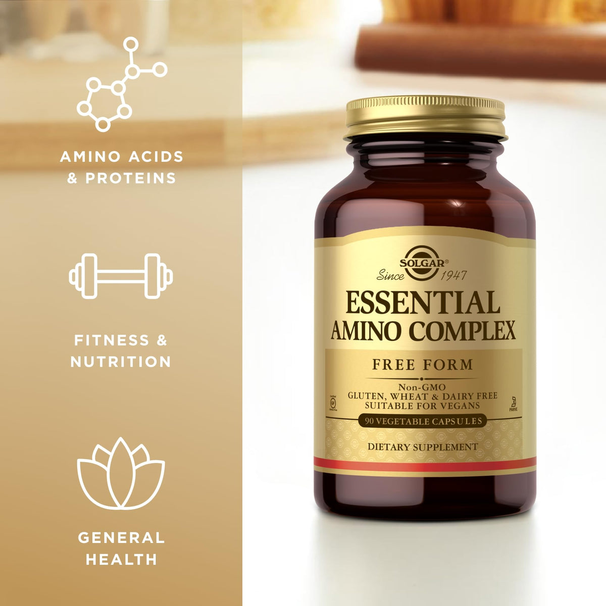 Solgar Essential Amino Complex - 180 Vegetable Capsules - image 4