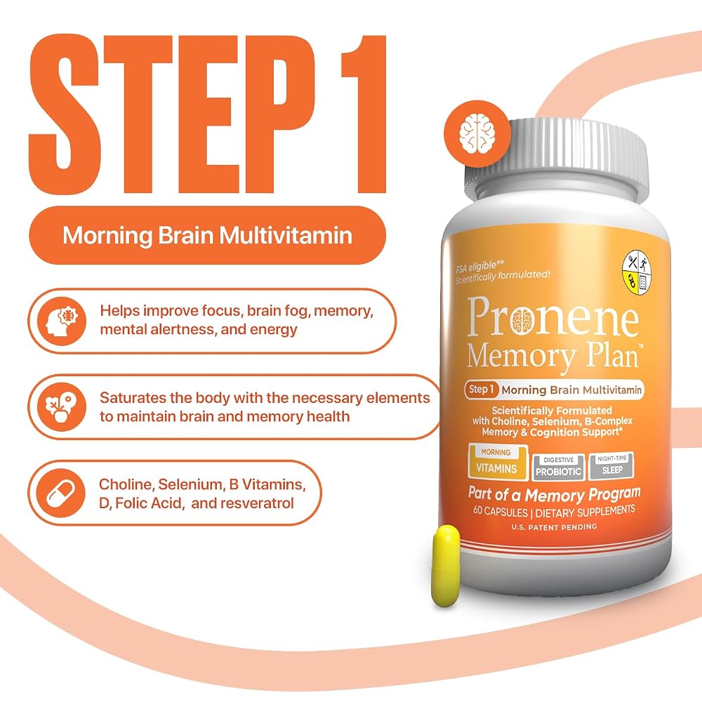 Pronene Memory Plan 3-Pack Brain Support & Sleep - 180 Capsules - image 2
