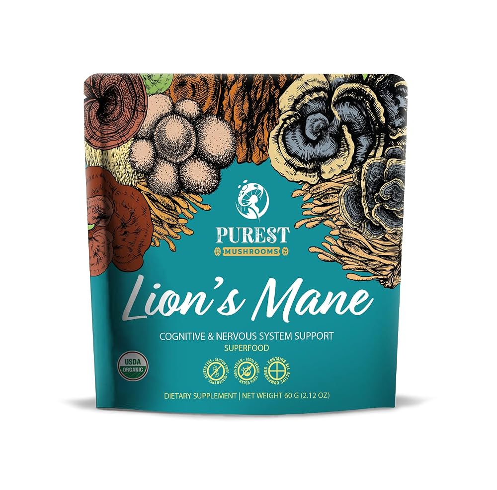 Purest Mushrooms Lion's Mane Powder for Memory & Focus - 60g