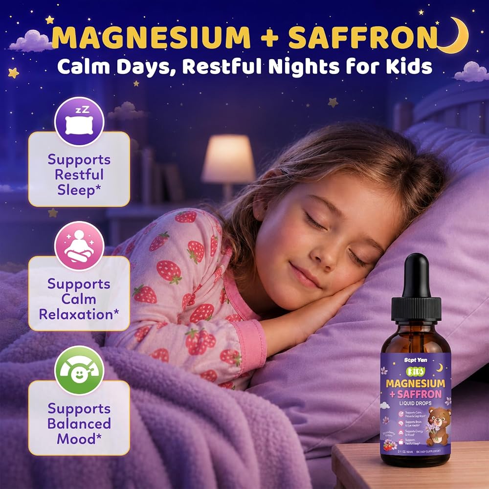 SEPT YAN Magnesium Glycinate Liquid Drops for Kids