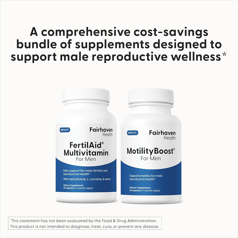 Fairhaven Health FertilAid & MotilityBoost Male Fertility - 150 Capsules - image 5