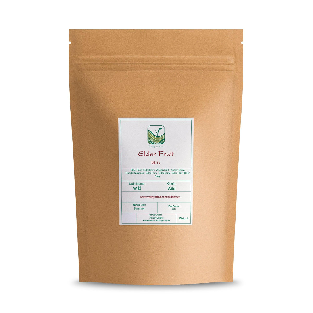 Valley of Tea Elder Fruit Dried Whole Berries - 200g - image 2