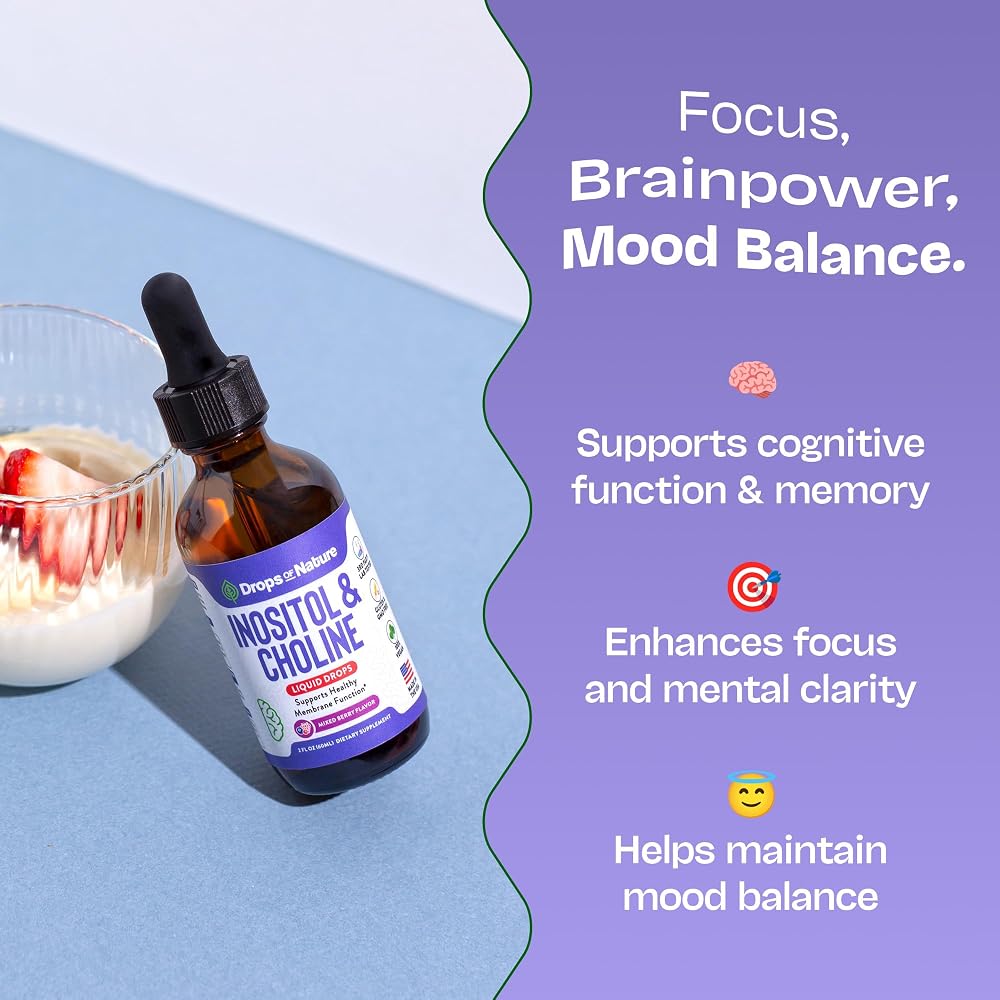 Drops Of Nature Inositol & Choline Supplements Mixed Berry - 60 mL - image 4