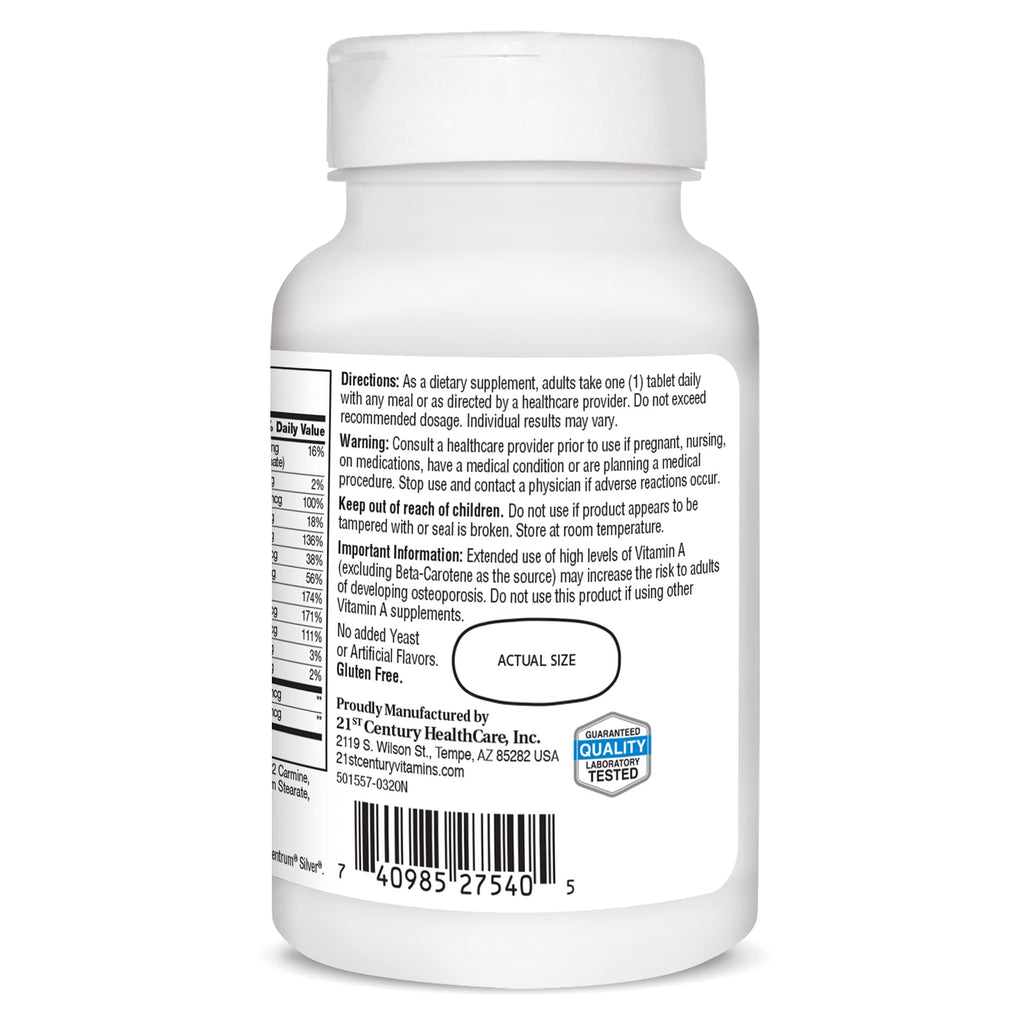 21st Century Sentry Senior Men 50+ Multivitamin - 100 Tablets - image 11
