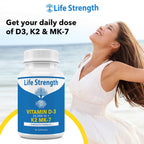 LifeStrength Vitamin K2 MK7 + D3 25,000 IU Supplement - 60 Capsules - image 2