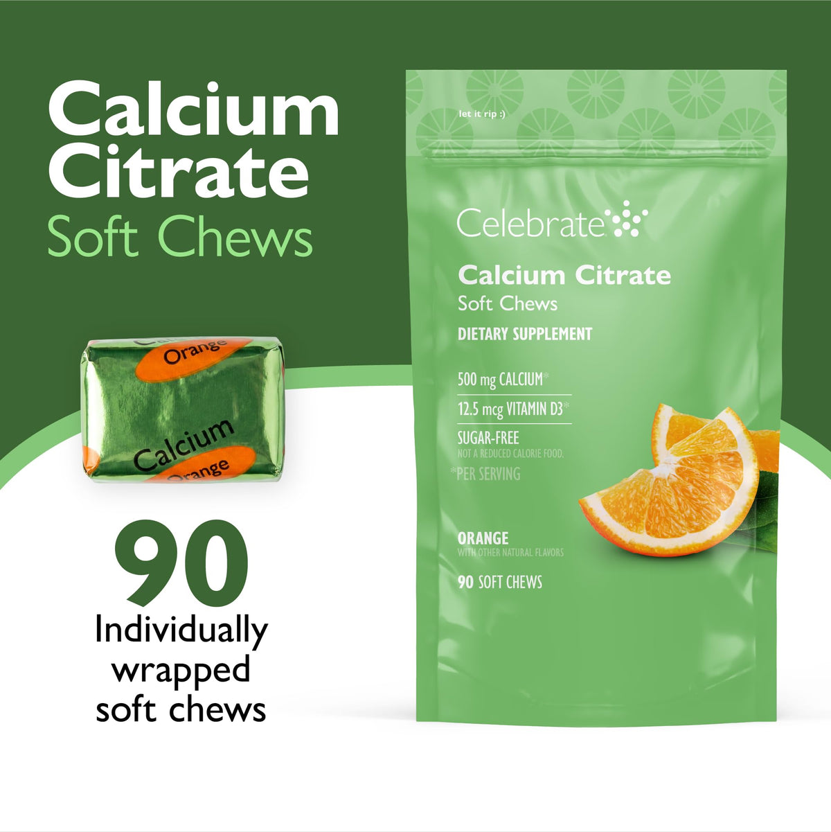 Celebrate Vitamins Bariatric 500mg Calcium Citrate Soft Chews