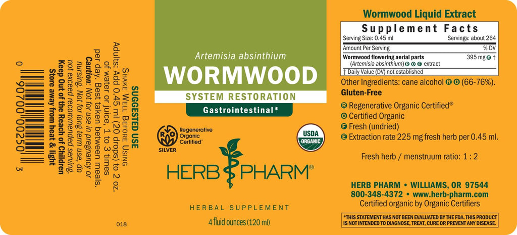 Herb Pharm Wormwood Liquid Extract Digestive Support - 4 Fl Oz - image 9
