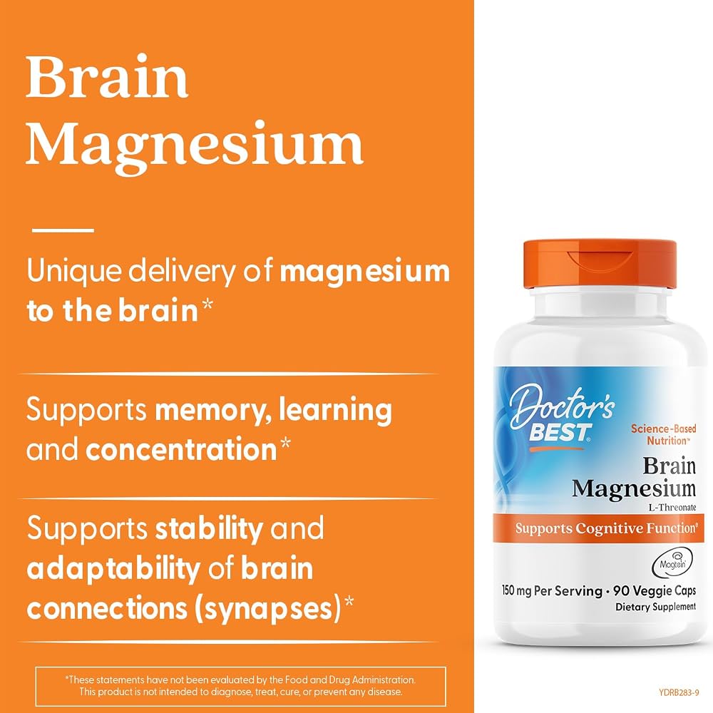 Doctor's Best L-Threonate Magnesium 150 mg - 60 Vegetarian Capsules - image 3