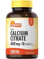 Sundance Calcium Citrate with Vitamin D3 400 mg - 120 Caplets