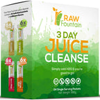 Raw Fountain 3 Day Juice Cleanse Detox - 24 Powder Packets