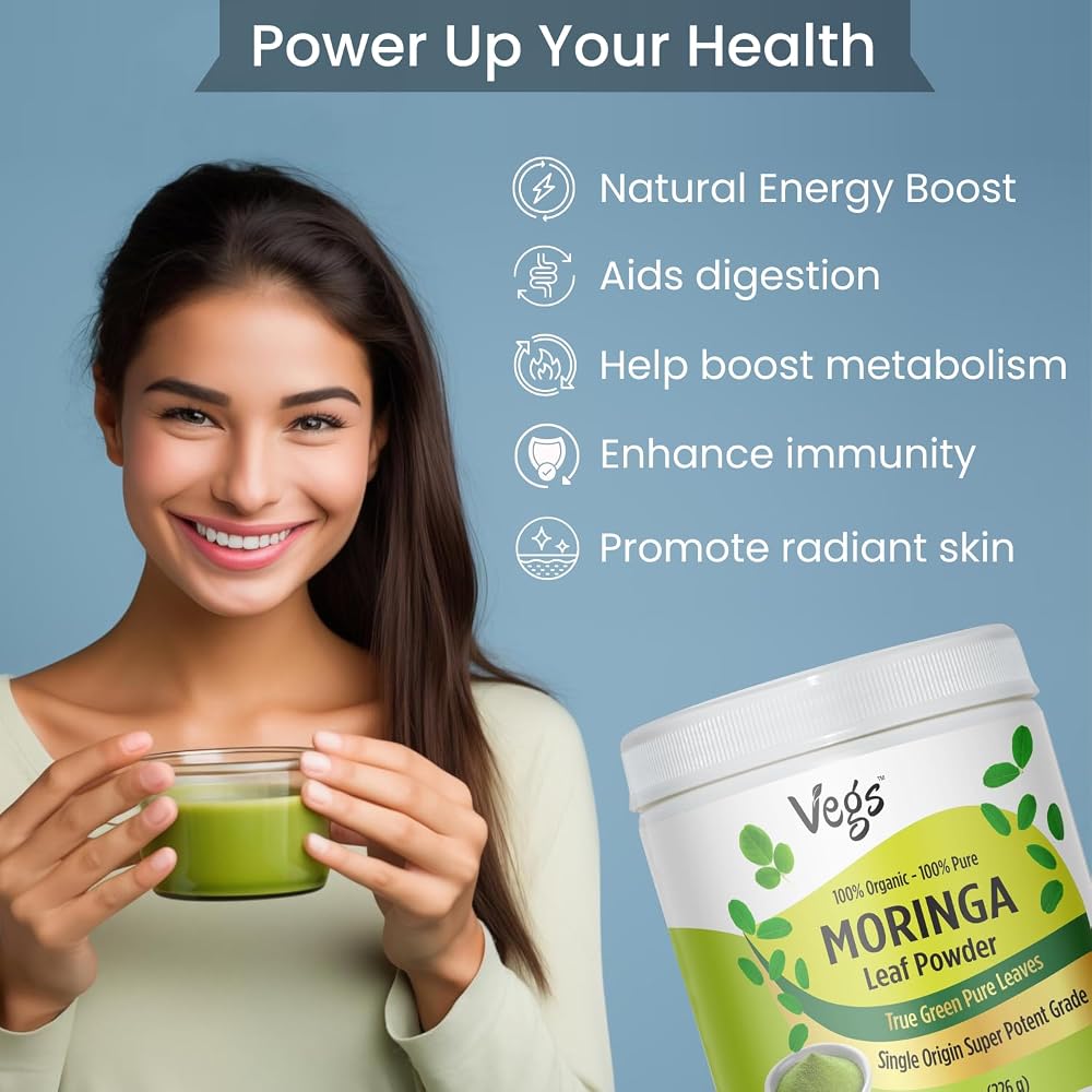 Vegs Moringa Powder Organic Freeze Dried - 8 oz - image 5