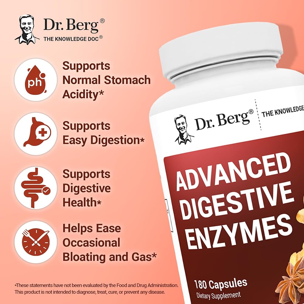 Dr. Berg Advanced Digestive Enzymes with Apple Cider Vinegar - 180 Capsules - image 3