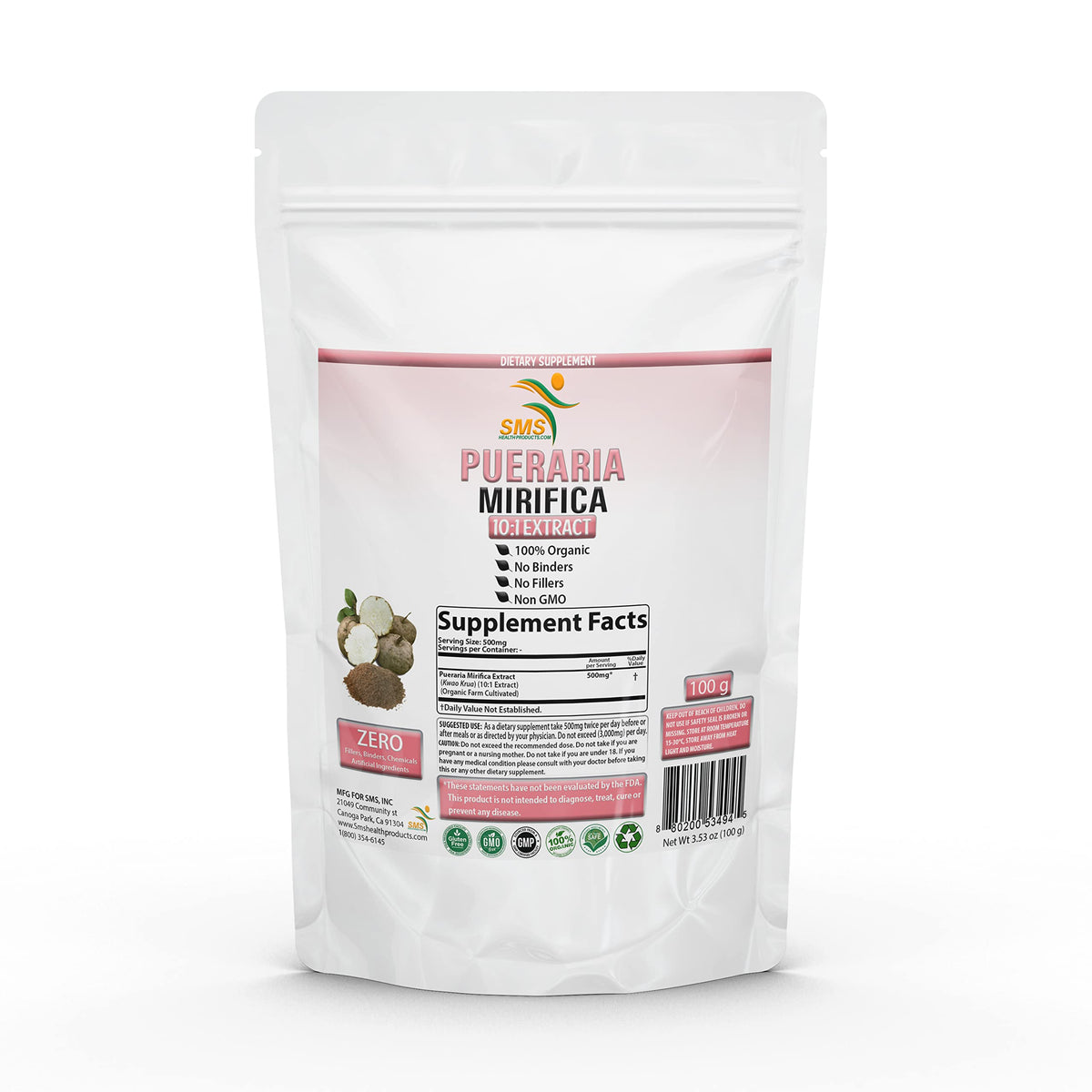 measjimi Pueraria Mirifica Powder Kwao Krua Kao Extract - 100g - image 2