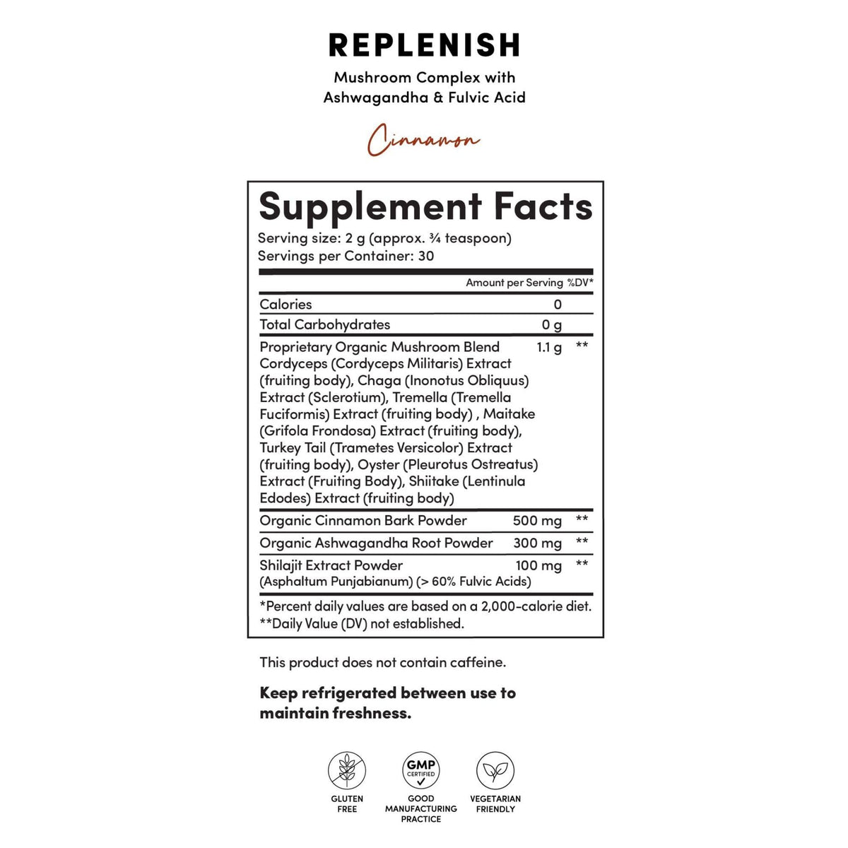 Tranont Replenish Mushroom Complex with Ashwagandha & Fulvic Acid - 60 g - image 6