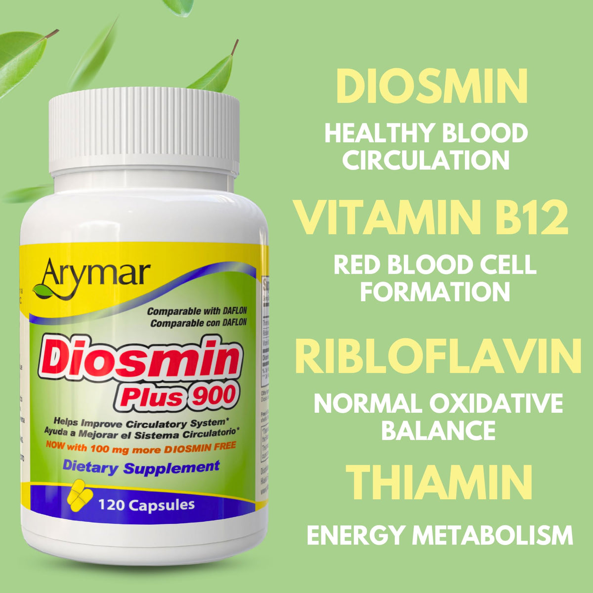 Arymar Diosmin Plus 900 Circulatory Support - 60 Capsules - image 4