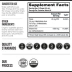 Triquetra Health L Methyl Folate 15mg Plus Methyl B12 Cofactor