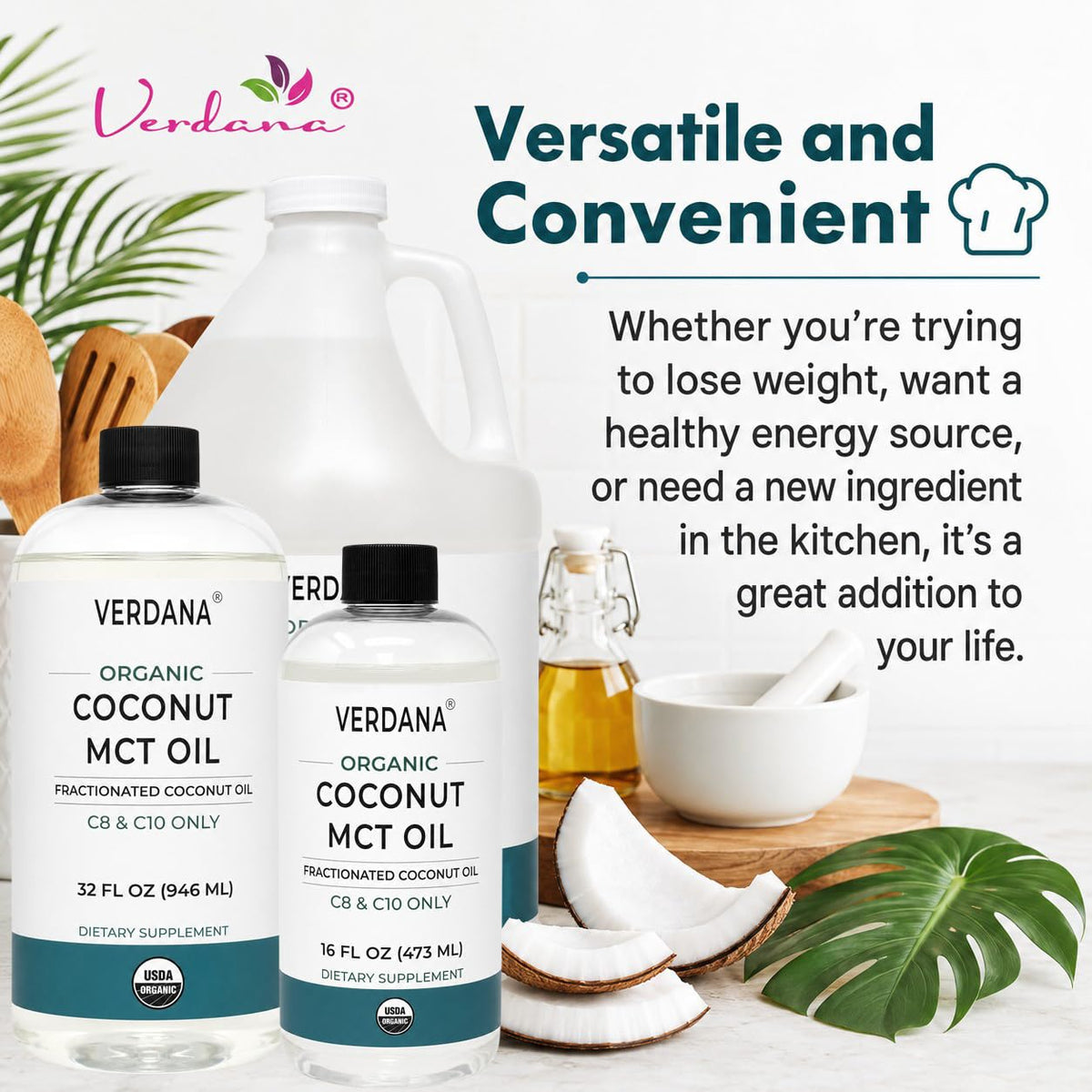 Verdana USDA Organic Coconut MCT Oil – 32 Fl Oz - image 4