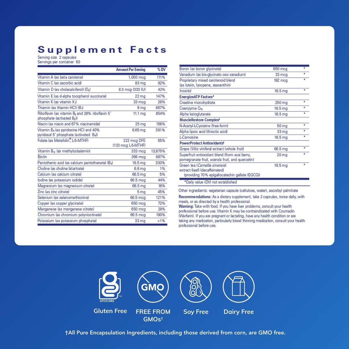 Pure Encapsulations Athletic Nutrients - 120 Capsules - image 2