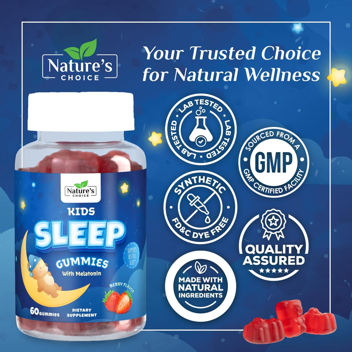 Nature's Choice Kids Melatonin Gummies 2mg - 60 Gummies - image 4