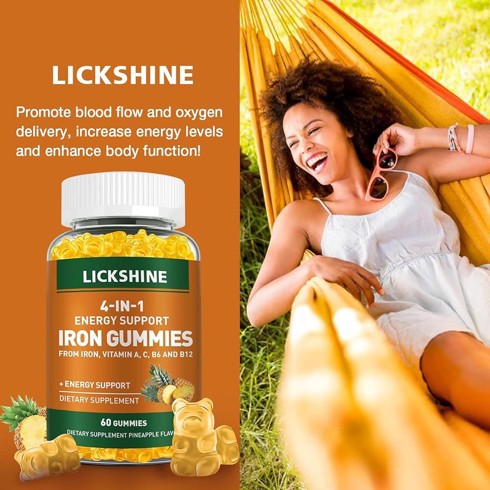 lickshine Iron Supplement Gummies 100MG - 120 Count - image 7