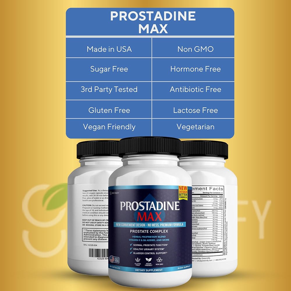 GREENVIFY Prostadine Max Prostate Supplements for Men Capsules