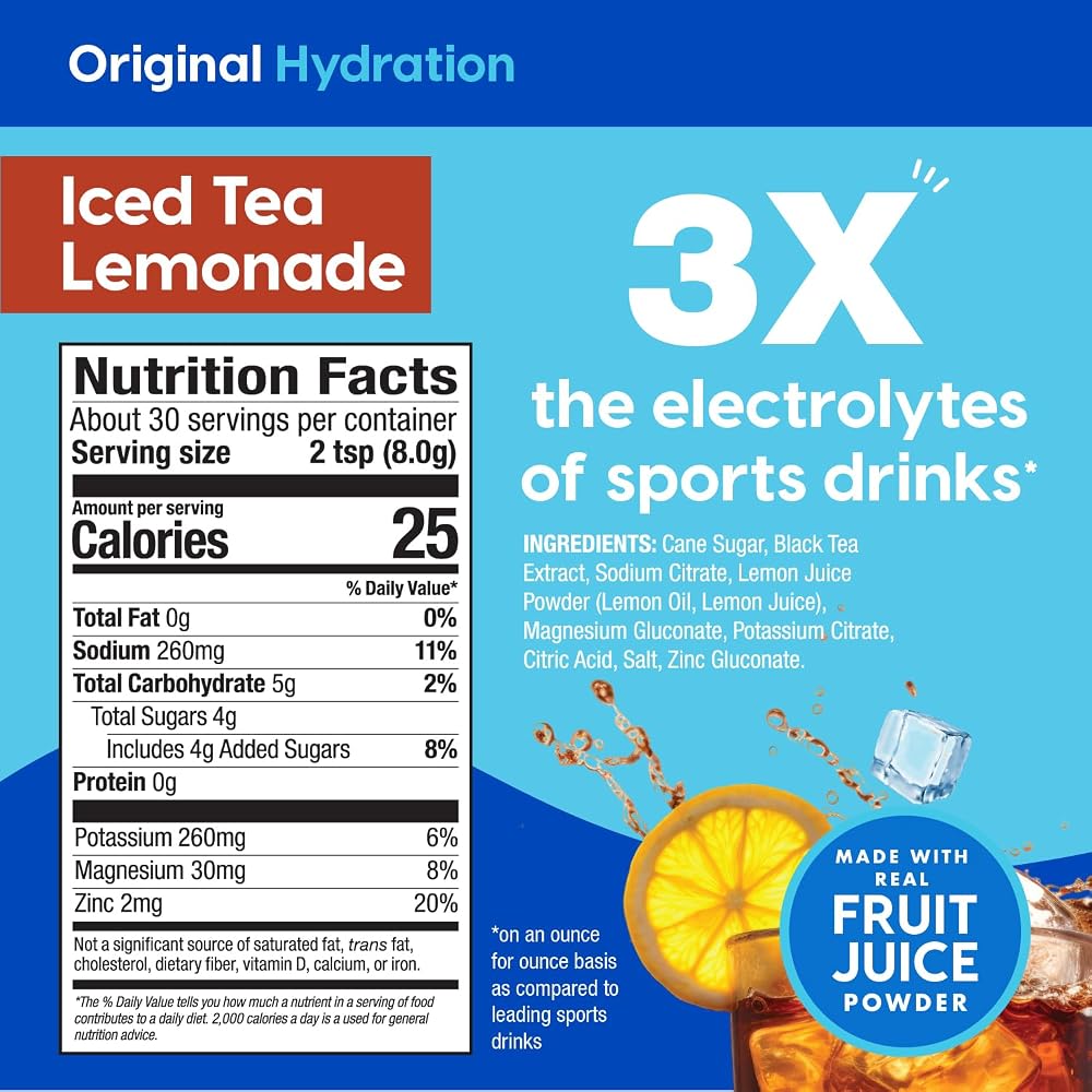 Hydrant Electrolyte Powder Iced Tea Lemonade - 30 Servings - image 2