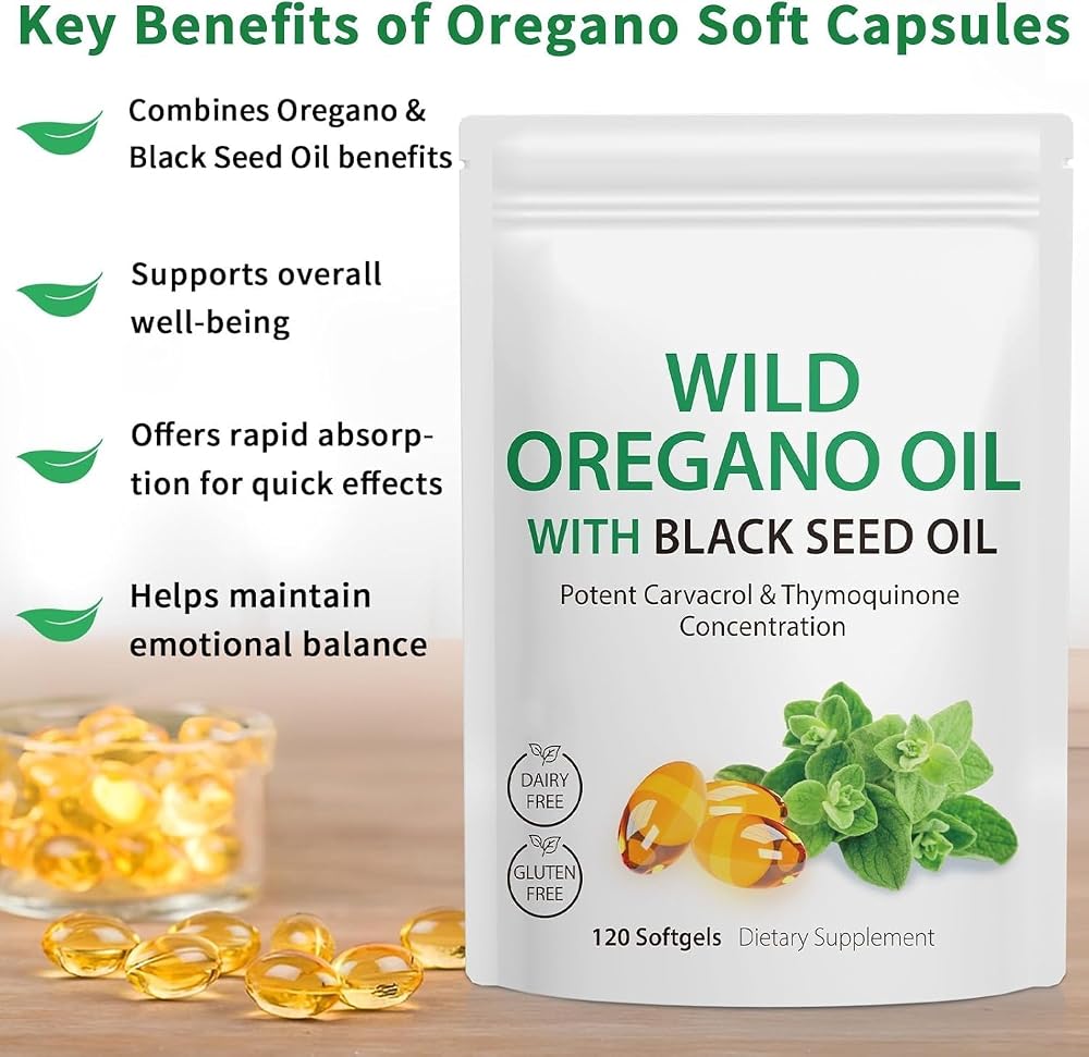Beyxdu Oil of Oregano Softgels Per Serving 240 Count