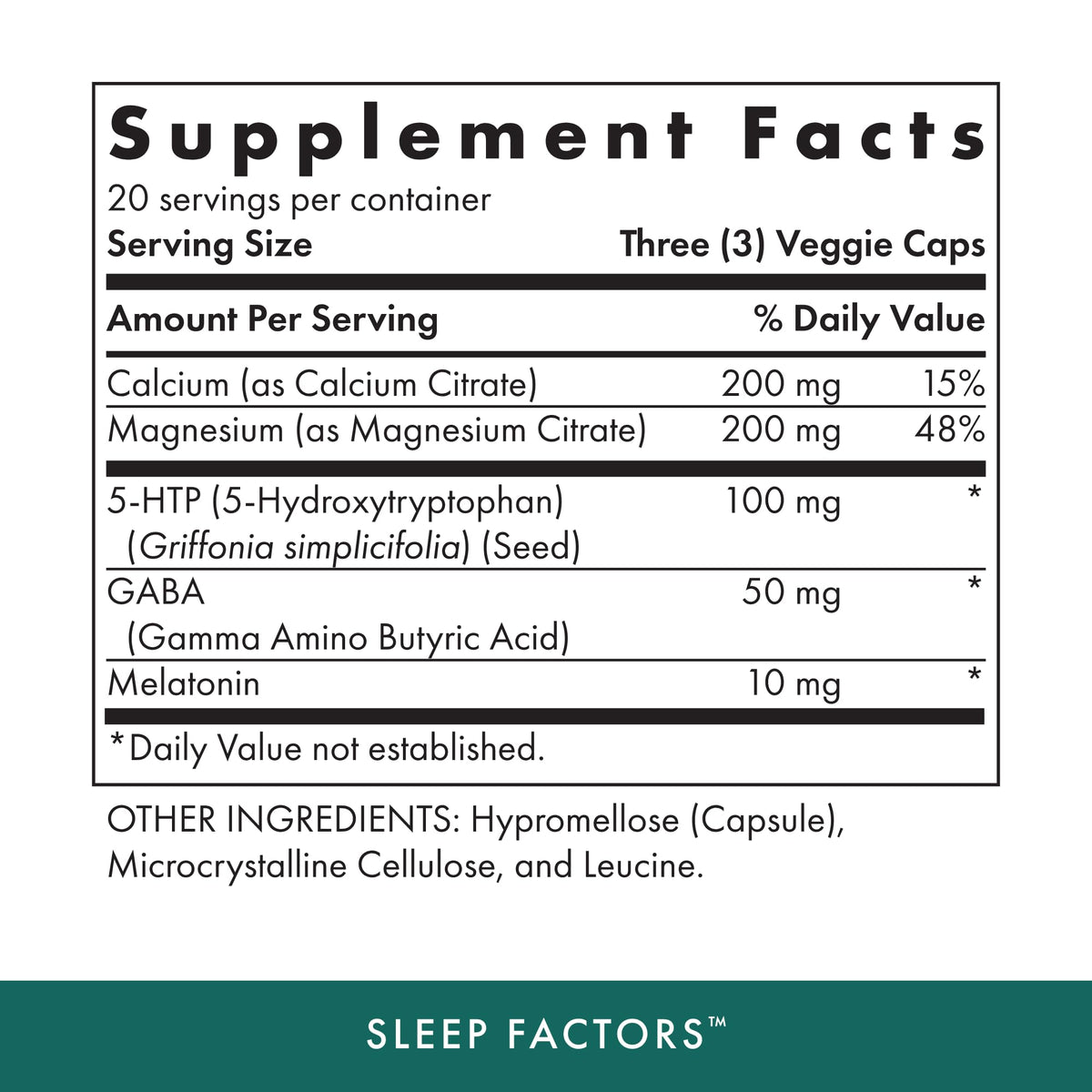 Michael's Sleep Factors with 5-HTP & Melatonin - 60 Capsules - image 2