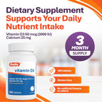 Rugby Vitamin D3 2000 IU with Calcium - 100 Tablets - image 4