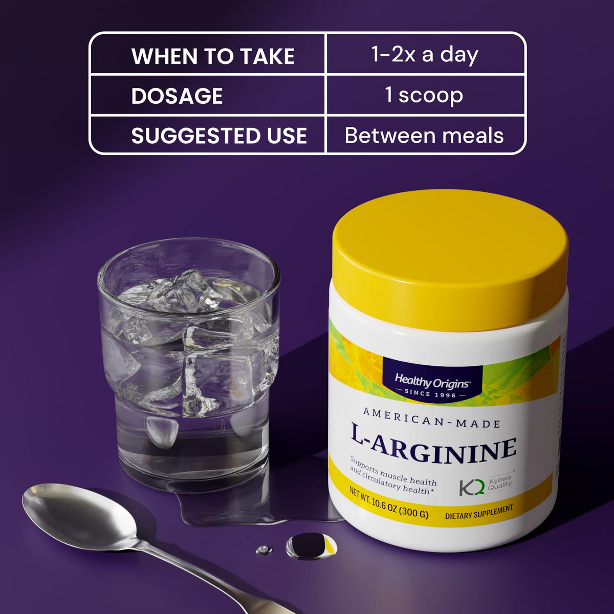 Healthy Origins L-Arginine Powder 5000 mg - 300g - image 5