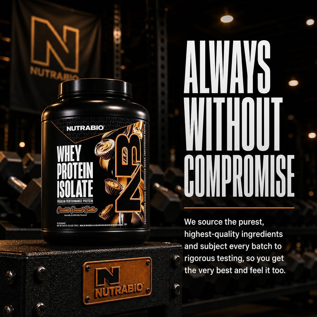NutraBio 100% Whey Protein Isolate Powder - 50 Servings - image 5