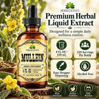 HERBALICIOUS Mullein Drops for Lungs Organic Lung Cleanse - 4 Fl Oz - image 2