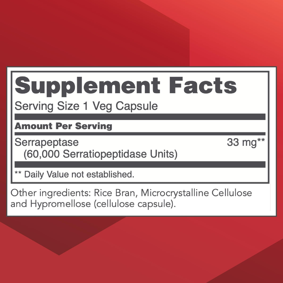 PROTOCOL FOR LIFE BALANCE Serrapeptase 60,000 Units - 60 Vegetarian Capsules - image 2