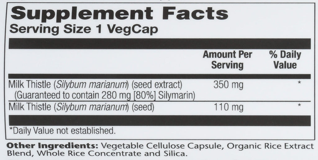 Solaray Milk Thistle 350 mg - 60 Vegetarian Capsules - image 4