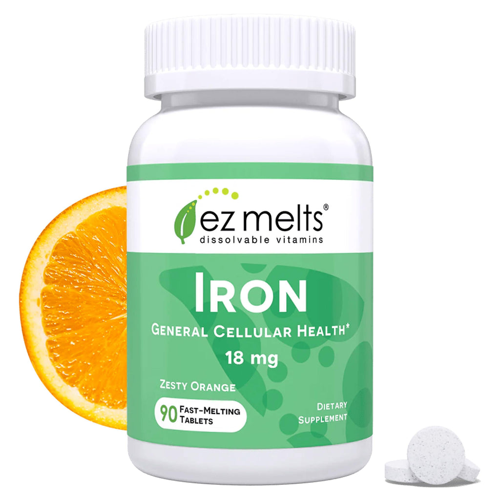 EZ Melts Dissolvable Iron 18 mg - 90 Tablets