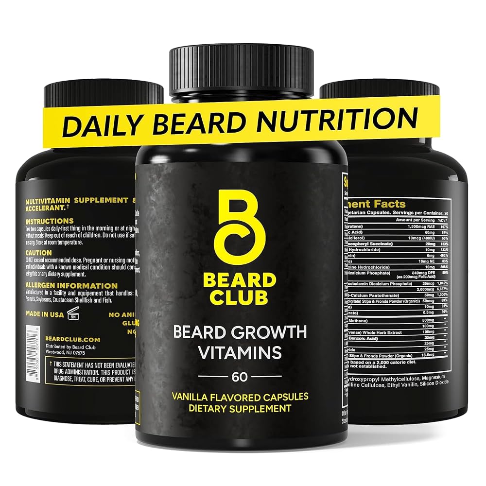 The Beard Club Beard Growth Vitamins Multi-Vitamin - 60 Capsules