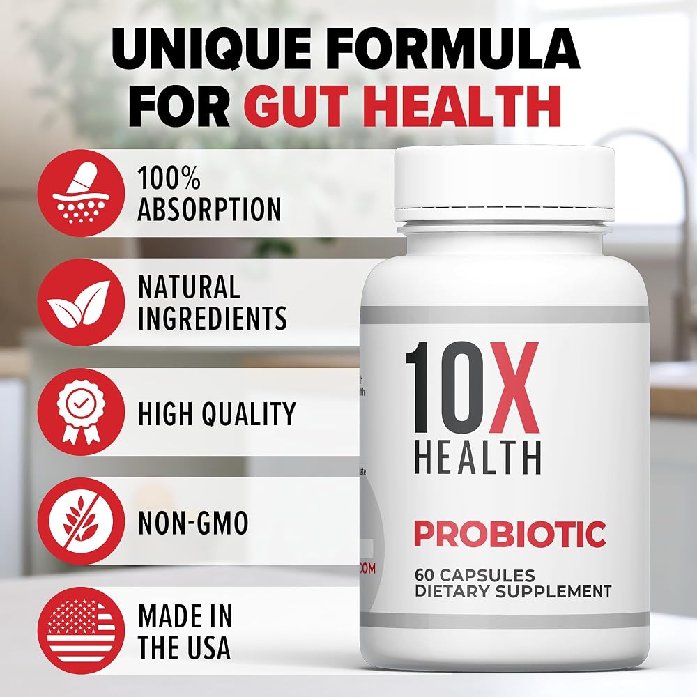 10X Health Probiotics for Men Immune Support - 60 Capsules - image 6