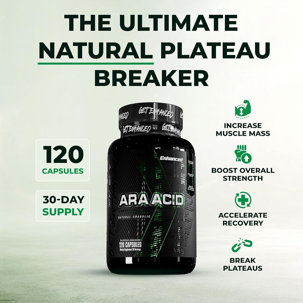 Enhanced Labs Arachidonic Acid 350mg Muscle Support - 120 Capsules - image 2