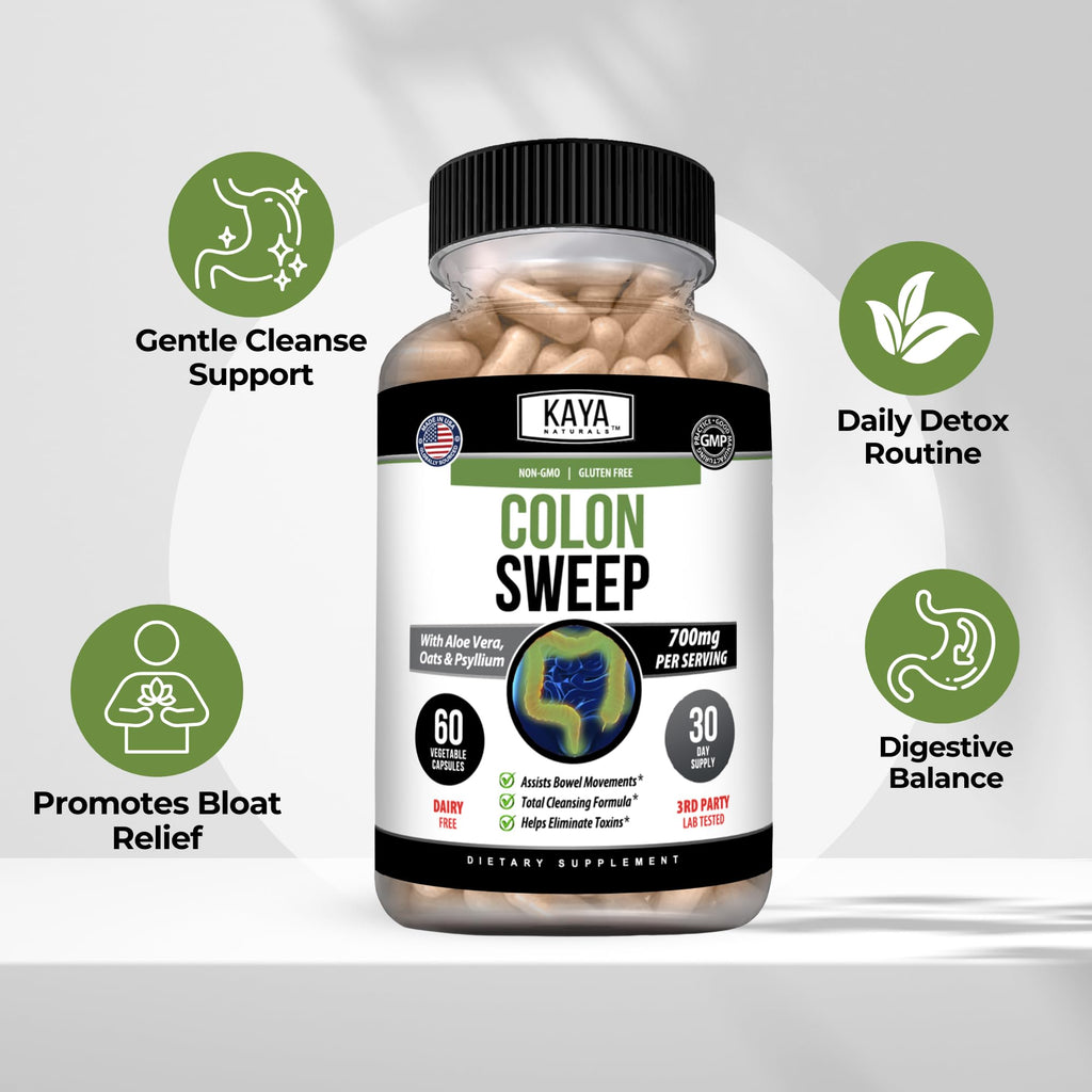 Kaya Naturals Colon Sweep Digestive Support - 60 Capsules - image 3