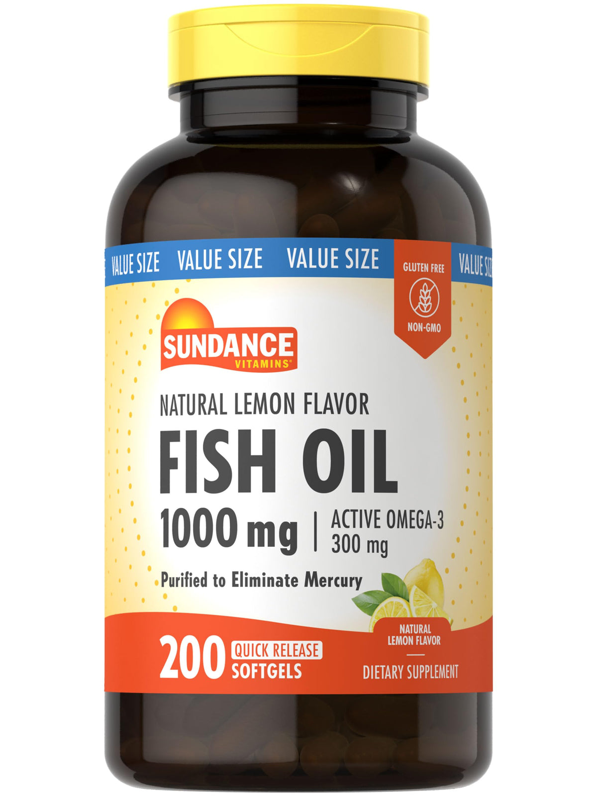 Sundance Fish Oil Softgels 1000mg Omega-3 - 200 Softgels