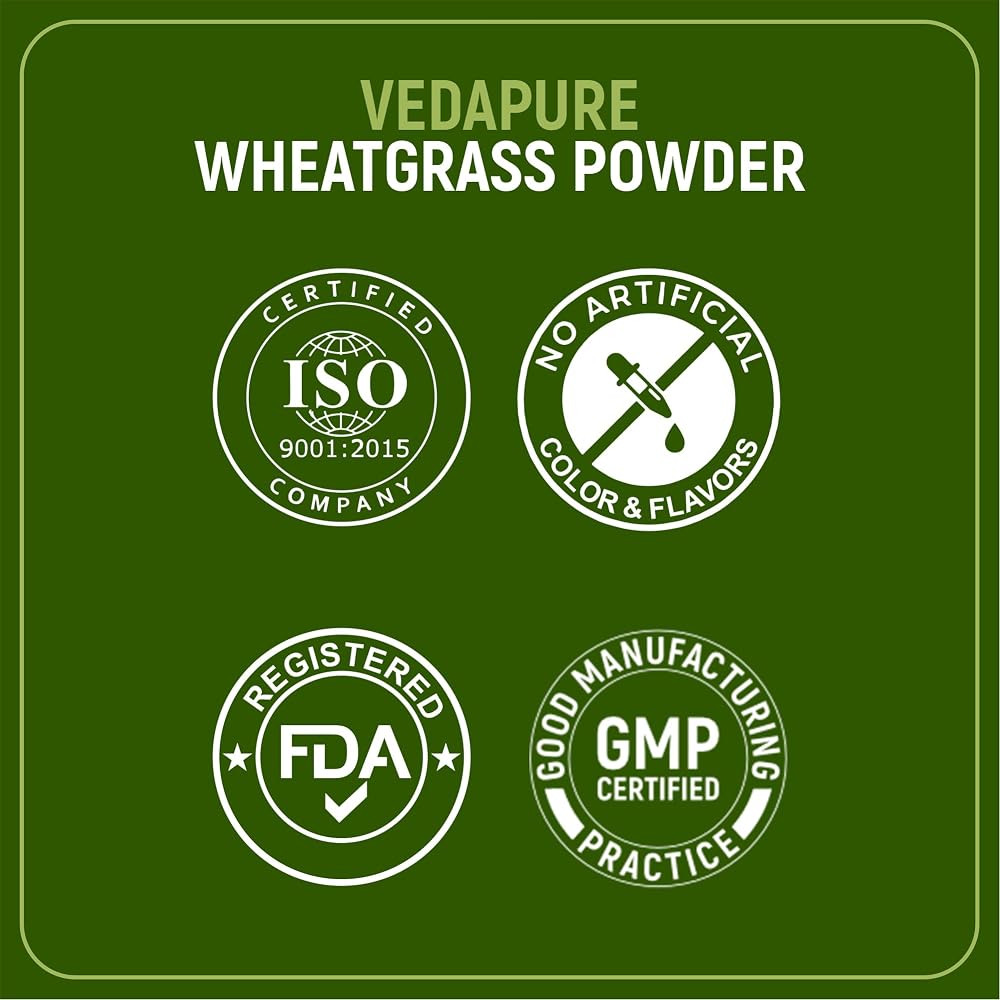 VEDAPURE Organic Wheat Grass Powder 100% Whole-Leaf - 3.5 oz - image 6