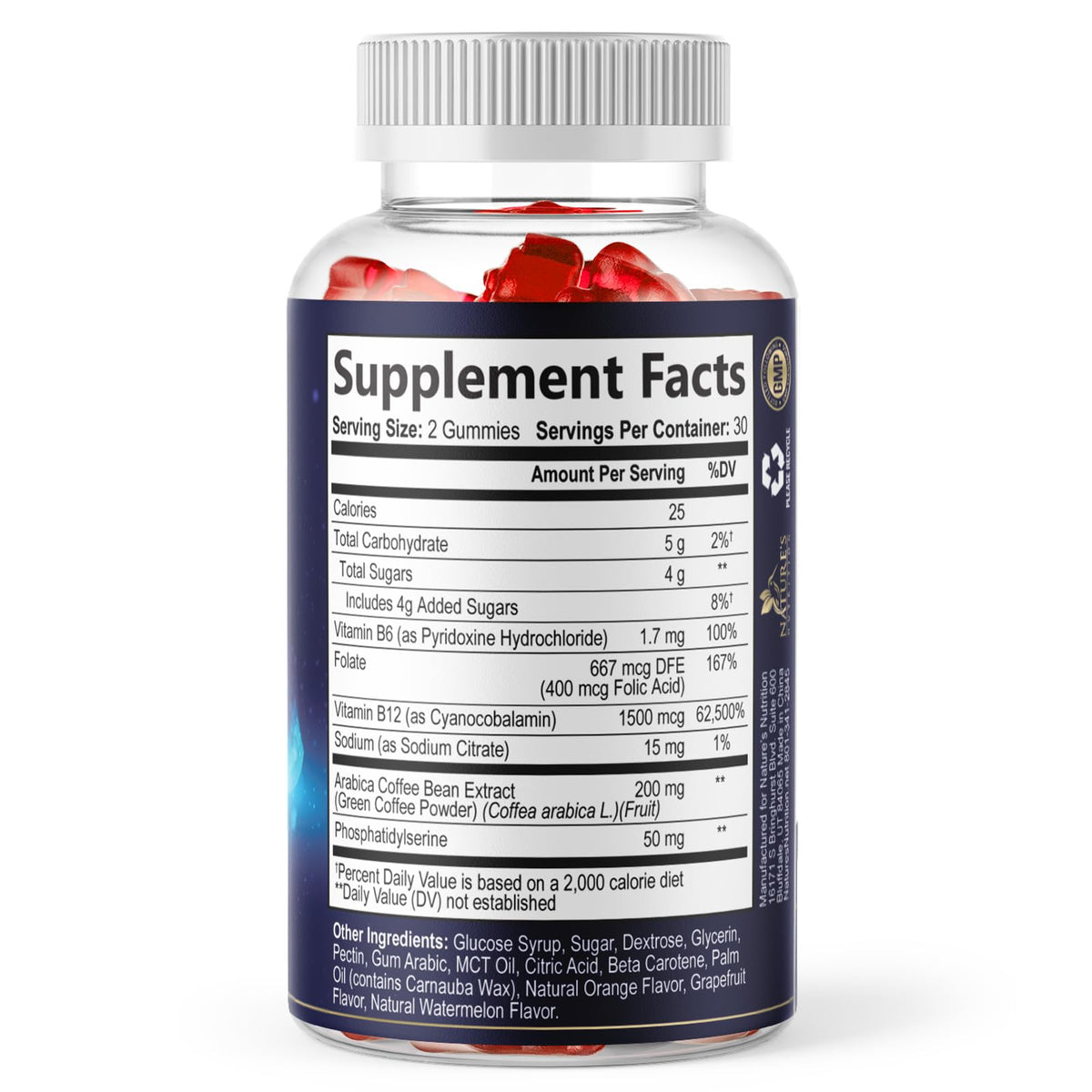 Nature's Nutrition Brain Supplement Gummies for Memory & Focus - 60 Gummies - image 9