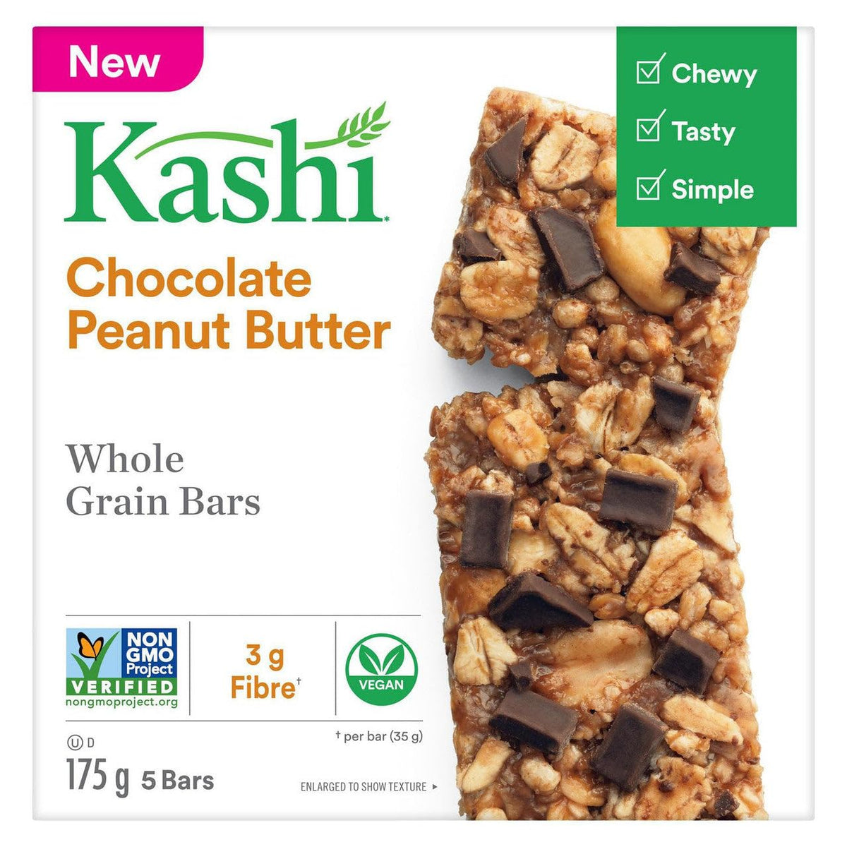 Kashi Whole Grain Bar Chocolate Peanut Butter - 5 Bars