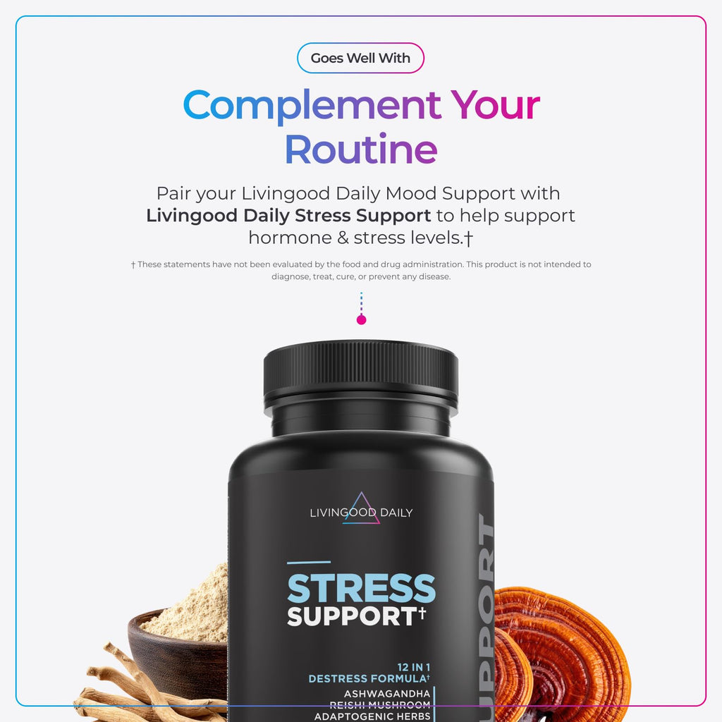 Livingood Daily 14-in-1 Mood Support Supplement - 60 Capsules - image 6