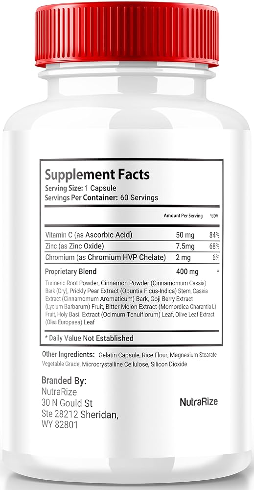 NutraRize Glucovate Glycogen Support Capsules - 180 Capsules - image 2