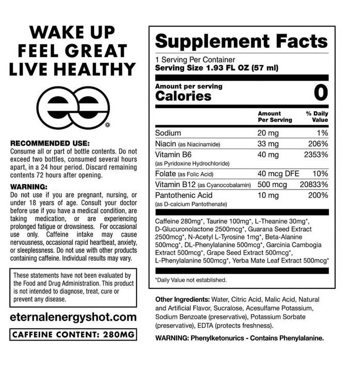 EE Eternal Energy Premium Energy Shot Grape - 36 Count - image 3