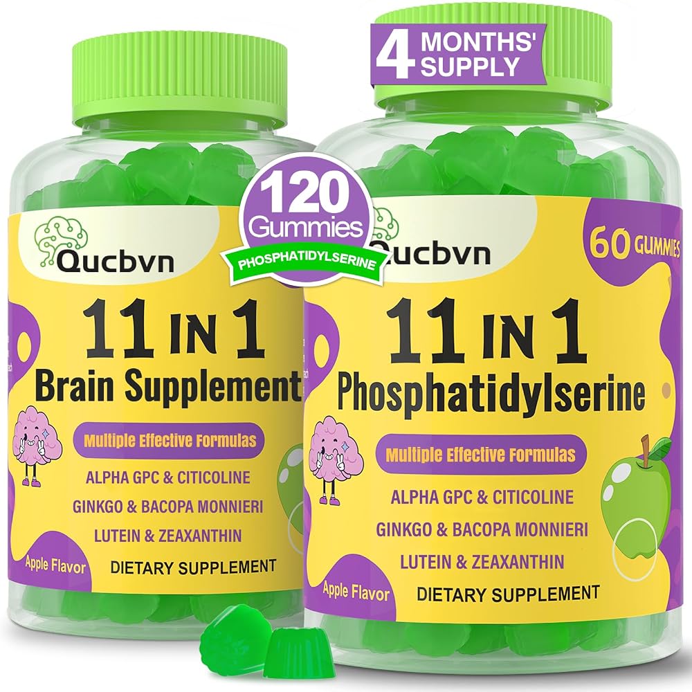 Qucbvn Phosphatidylserine 600mg Brain Support - 120 Gummies