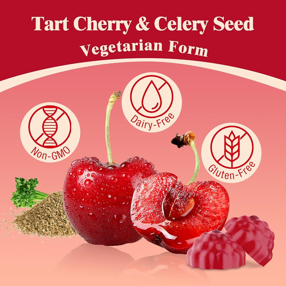 Yonrave Tart Cherry Gummies with Celery Seed Extract