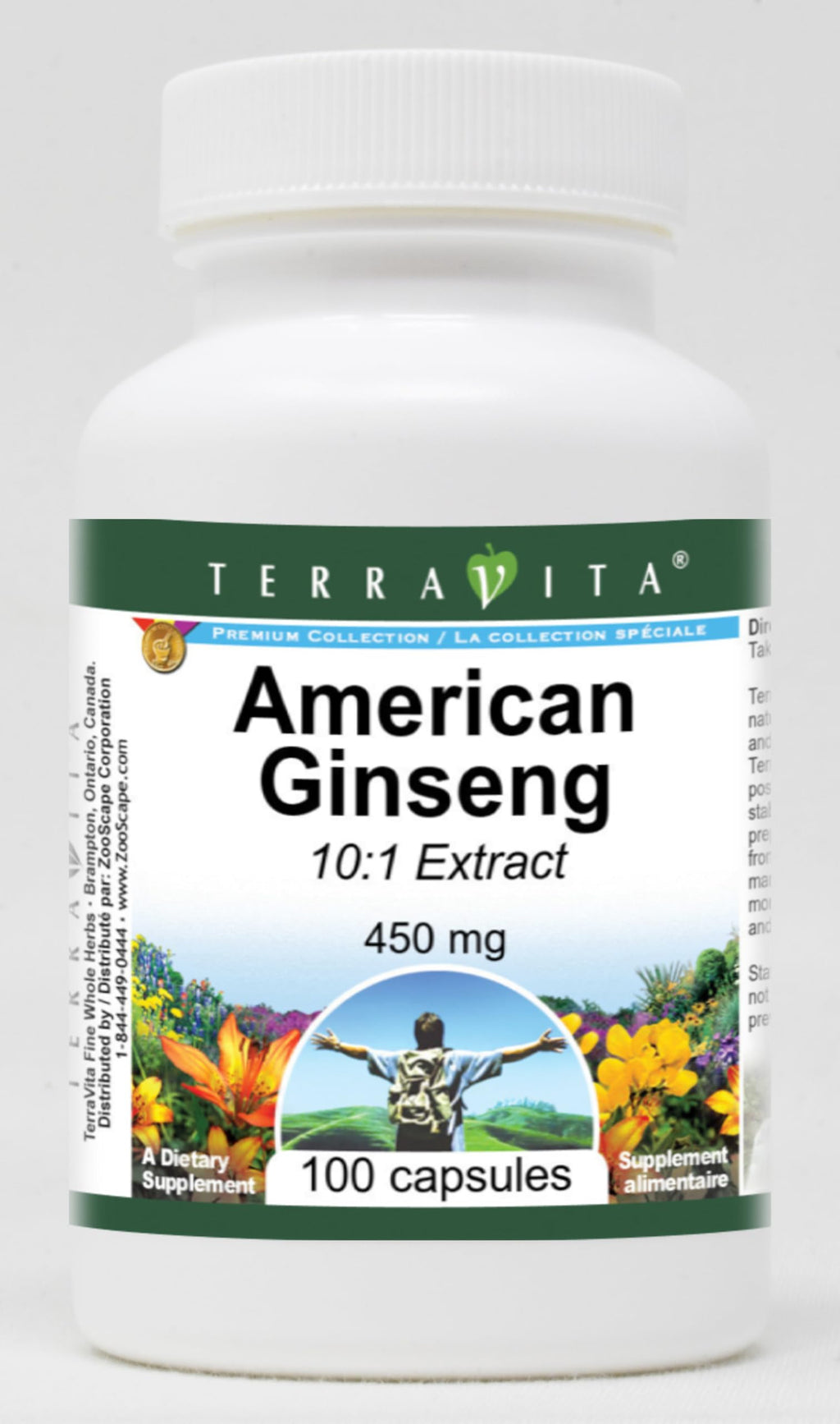 Terravita American Ginseng 10:1 450 mg - 300 Capsules